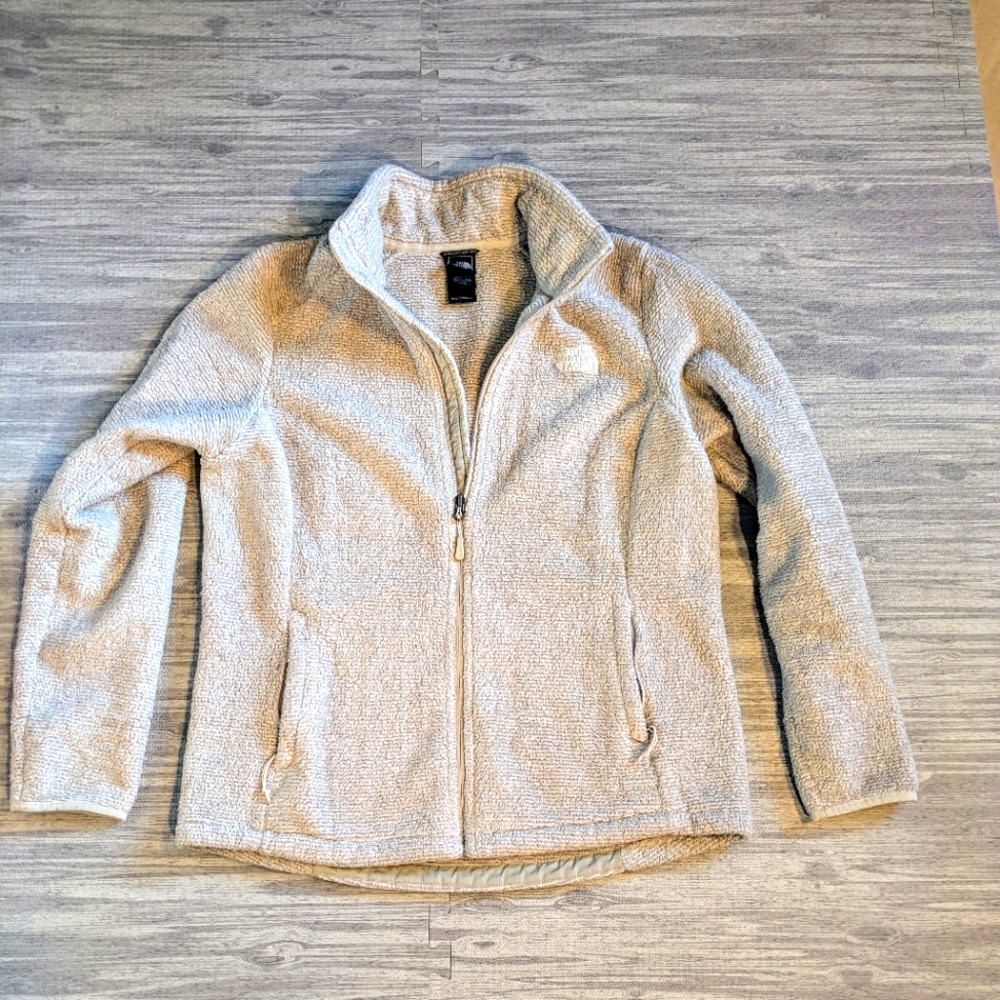 NORTH FACE Women’s Deep Pile Fleece Jacket Full Zip, Beige| Spring|Athleisure| L - Picture 5 of 10